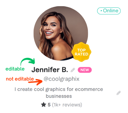 Fiverr username is important, but a bad one isn't the end of the world