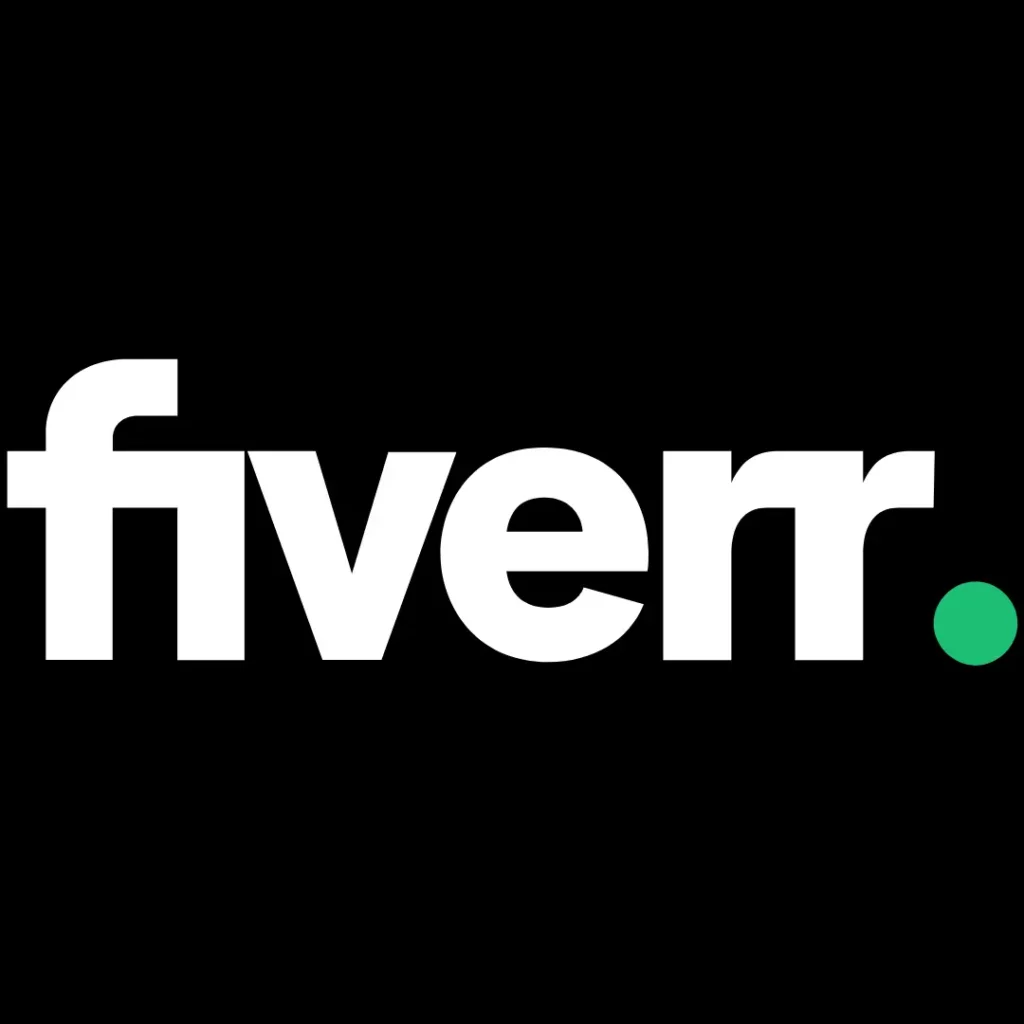 fiverr logo black background