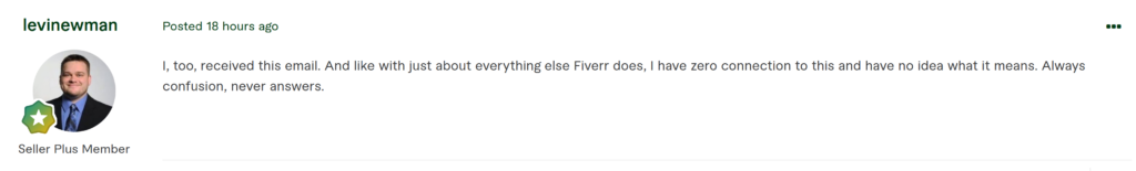 Fiverr user doesn't know what enterprise really is complaint 1 