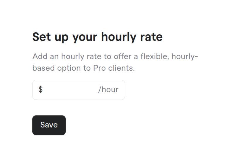 Fiverr makes it easy to set an hourly rate
